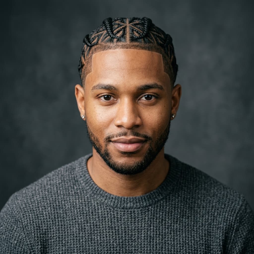 Rendu 3D — Cornrows Géométriques